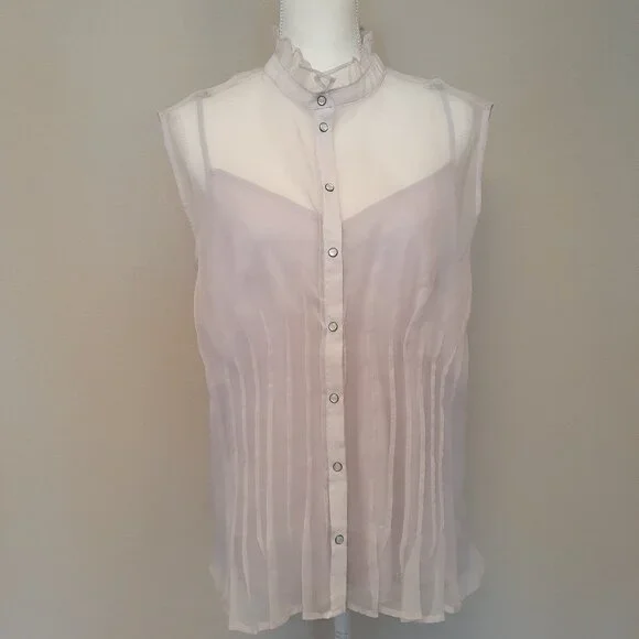 Anthropologie  Pleated Top  with Tank NWT - Picture 2 of 16